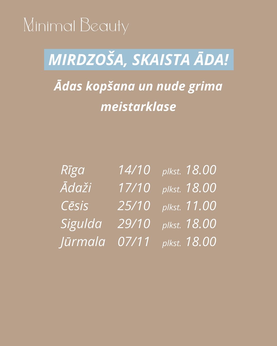 Meistarklase Cēsīs! Mirdzoša, skaista āda!
